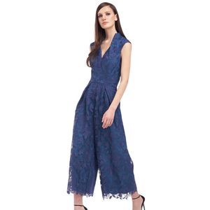 Kay Unger Blue Lace Jumpsuit